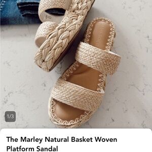 Oasis Society Natural Woven Platform Sandal